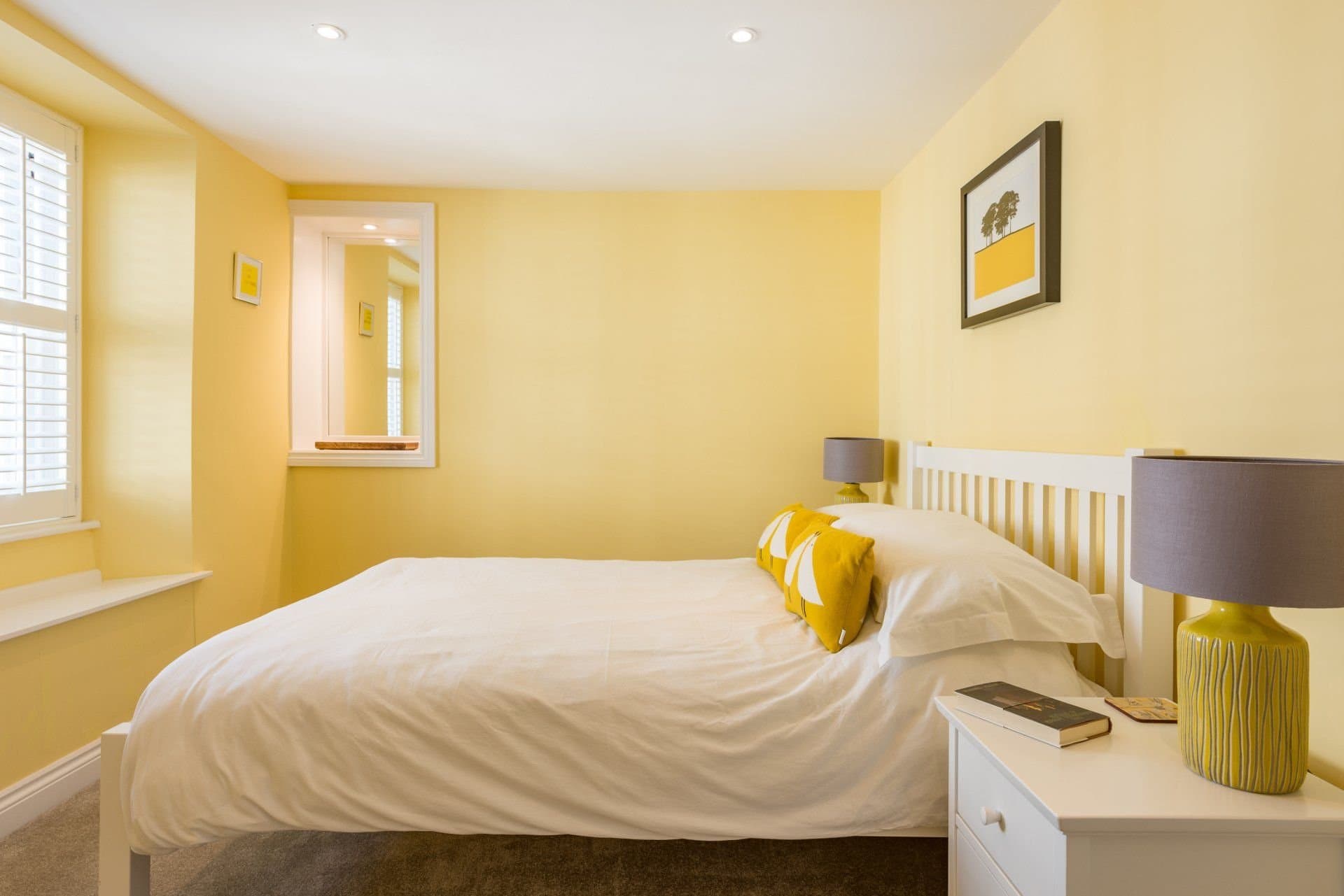 Bedroom interior at Polly's Folly