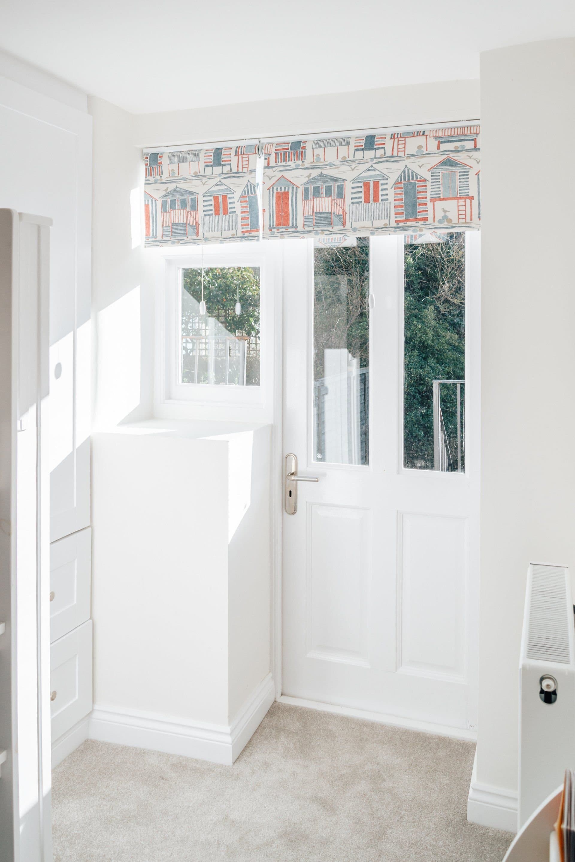 Bedroom detail at Polly's Folly, Swanage